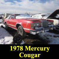 Junkyard 1978 Mercury Cougar