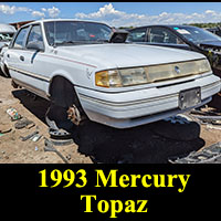 1993 Mercury Topaz in junkyard