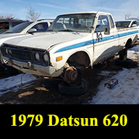 1979 Datsun 620 in junkyard