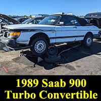 1989 Saab 900 Turbo convertible in junkyard