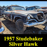 1957 Studebaker Silver Hawk in junkyard