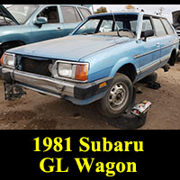 1981 Subaru GL 4WD wagon in junkyard