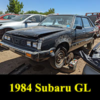 1984 Subaru GL sedan in junkyard