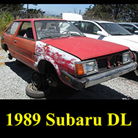 1989 Subaru GL in California junkyard