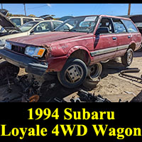 1994 Subaru Loyale 4WD wagon in junkyard