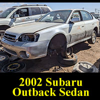 Junkyard 2002 Subaru Outback sedan