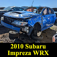 2010 Subaru Impreza WRX in junkyard