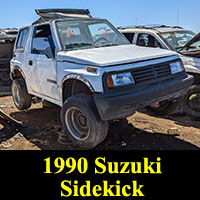 1990 Suzuki Sidekick in junkyard