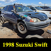 1998 Suzuki Swift in junkyard