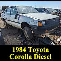 1984 Toyota Corolla Diesel in junkyard
