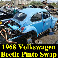 Junkyard 1968 Volkswagen Beetle with Pinto Beans swap