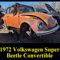 Junkyard 1972 VW Super Beetle convertible