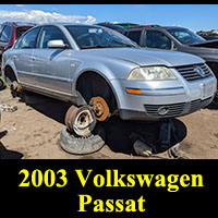 2003 VW Passat in junkyard