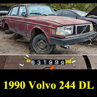 1990 Volvo 244 in junkyard