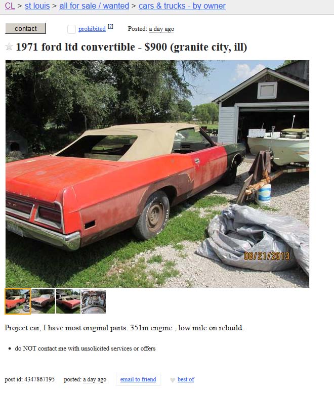 1971 Ford ltd fender #2